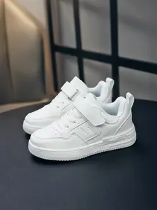 Sporty Running Shoes, Breathable Soft Sole Casual Sneakers, Durable Design for Active Kids, PU Leather Upper, All Seasons