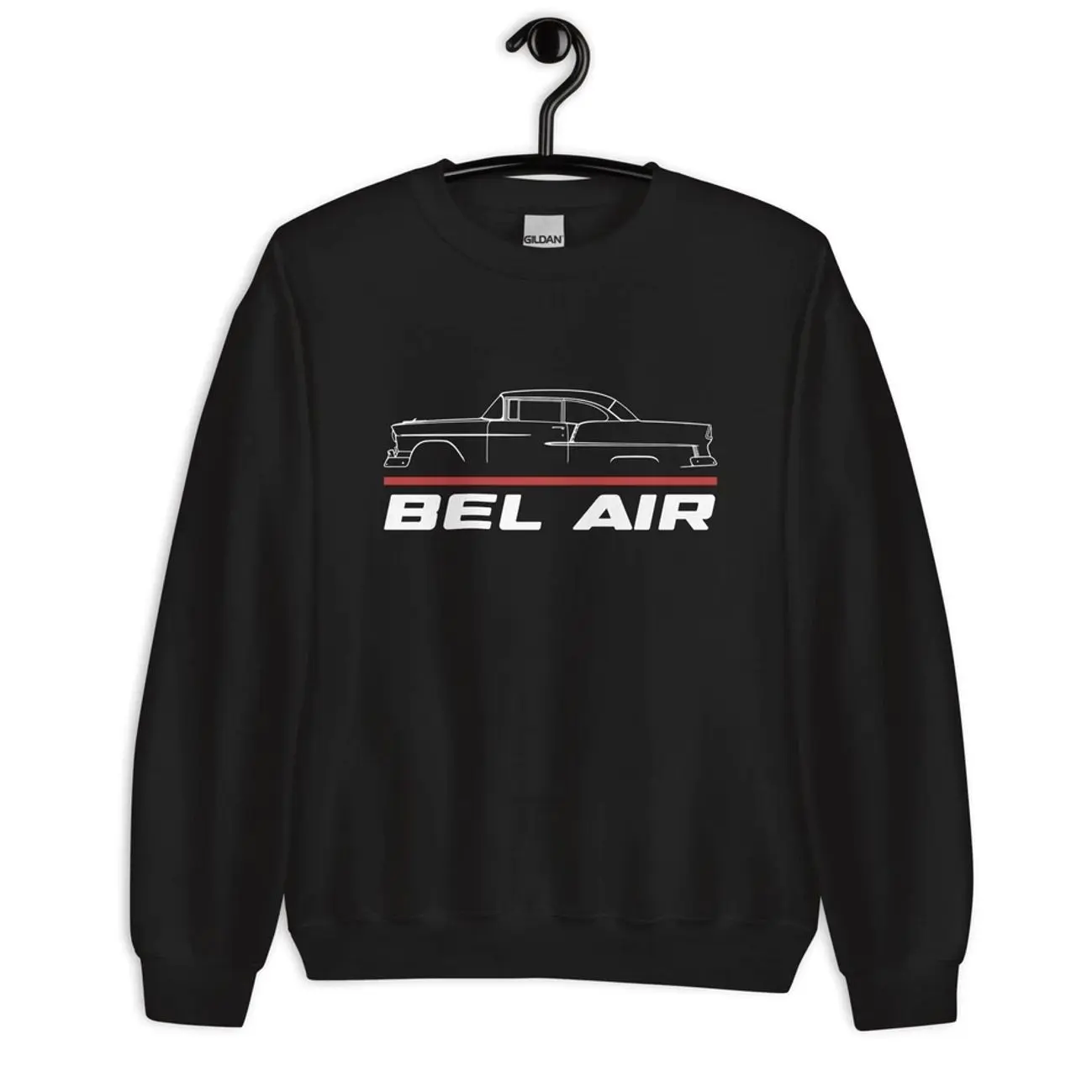 Vintage Classic Bel Air 1955 Car Silhouette Unisex T-Shirt Sweatshirt Hoodie, Car Enthusiast and Fans Gift