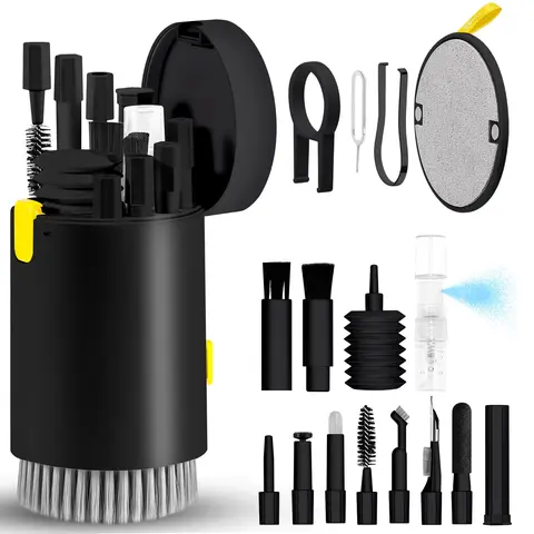 Multifunctional Cleaning Kit for Phone, AirPod, Camera, Multi-Tool Cleaning Kit, Portable Design Electronic Devices Cleaning Kit, Camera Care Accessories for Cleaning Phone Holes, Camera Cleaner