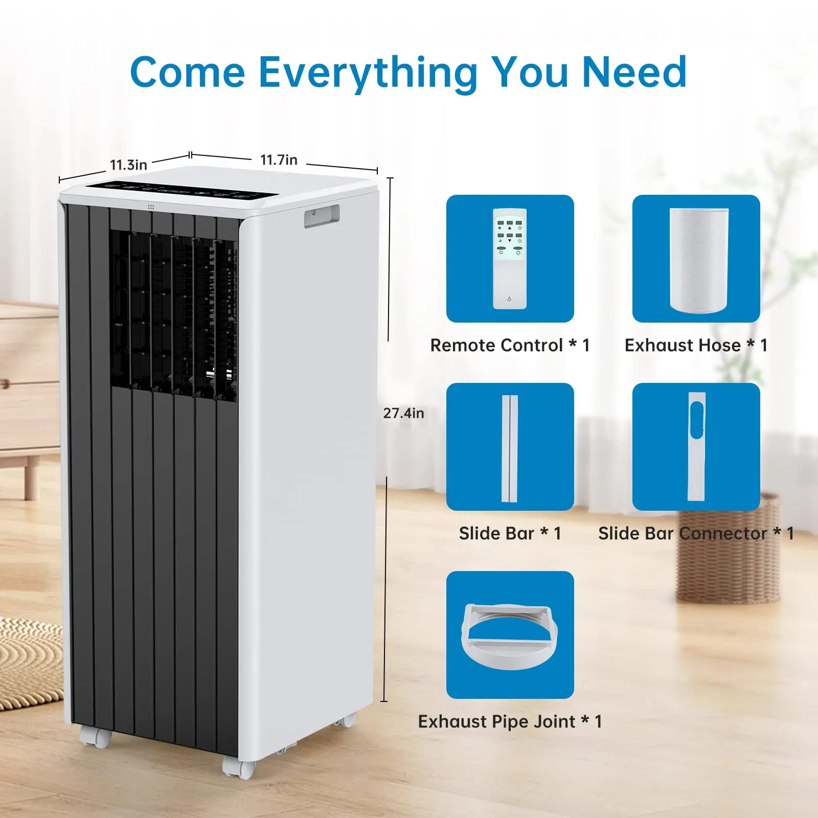8000BTU Black ABS