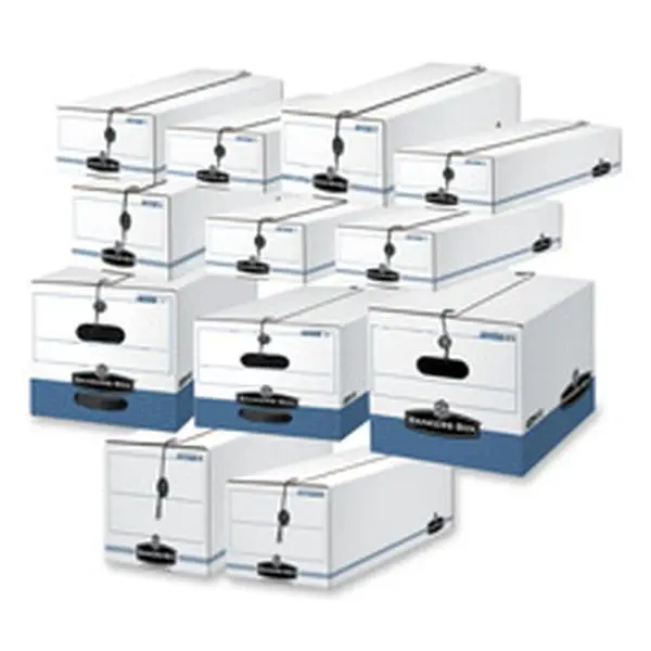 Fellowes Mfg. Co. FEL00011 Plastic Box Storage File - 12x24x10", Letter Size, 12-CT, WE-BE