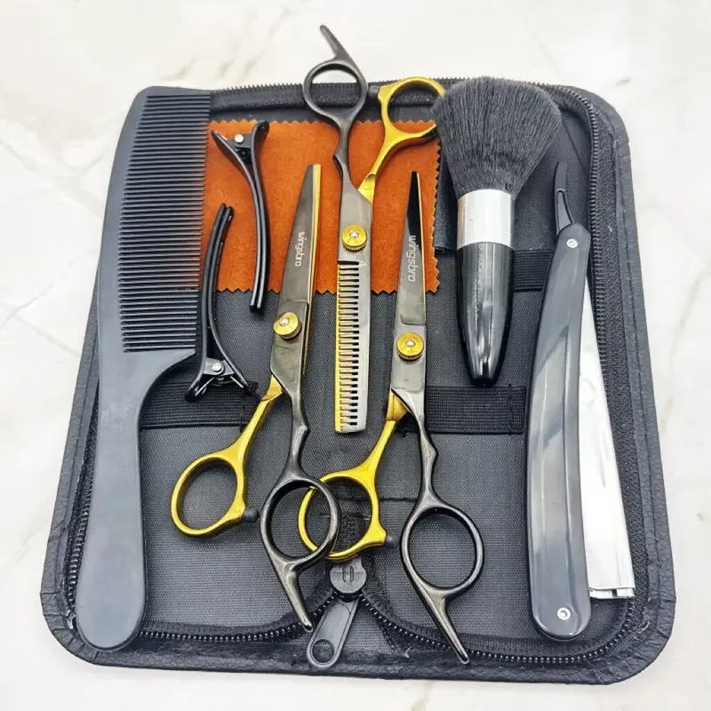 6.7 inches Hairdressing Scissors Set, wingbro Professional Hair Cutting Flat & Thinning Scissors Kit, Haircare, Trimming Set