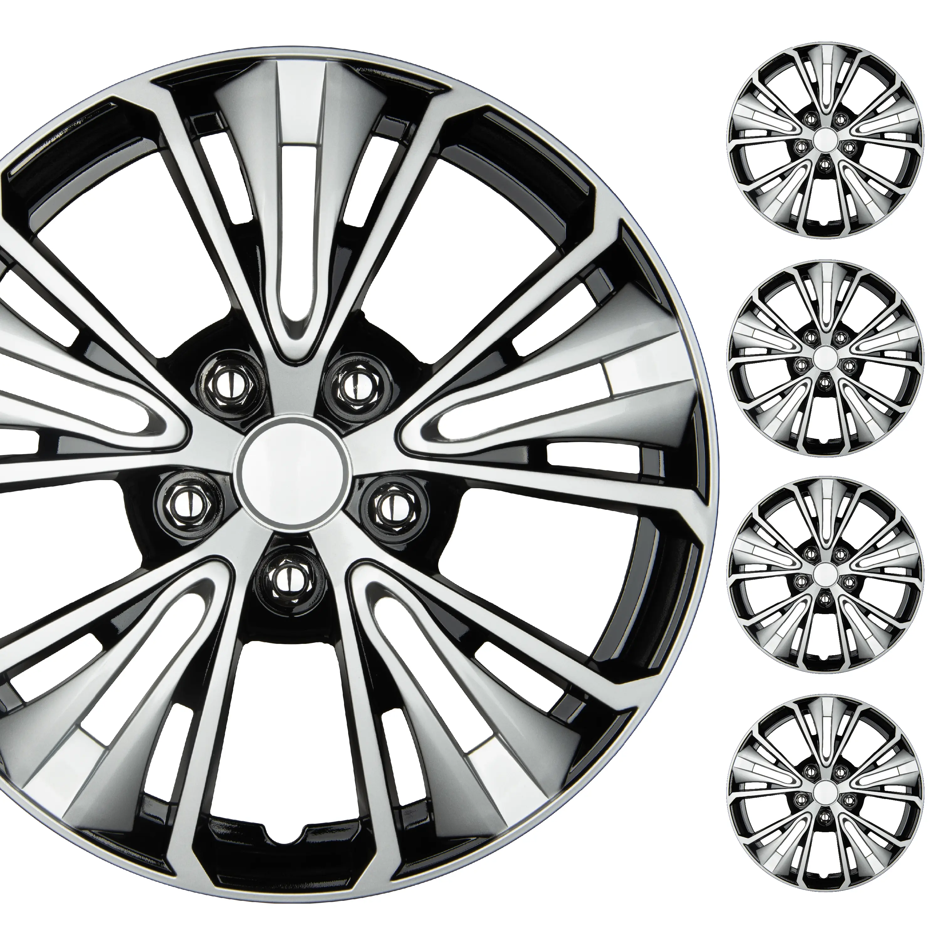 Black/chrome 3d Inset Spokes - 16 Inch