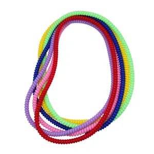 Sensory Chew Necklace for Boys and Girls, 6 Counts Stretch Chewing Necklaces for Kids with Autism ADHD SPD, Oral Motor Aids Chew Toys Reduce Fidgeting for Kids Chewer