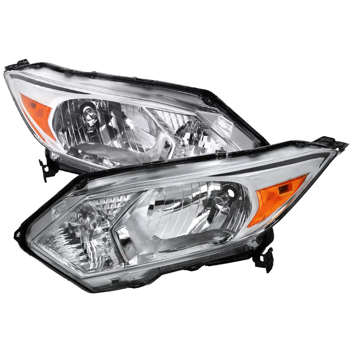 2016-2018 Honda HR-V Crystal Headlights w/ Amber Reflectors (Chrome Housing/Clear Lens) 2016-2018 Honda HR-V Crystal Headlights w/ Amber Reflectors (Chrome Housing/Clear Lens)