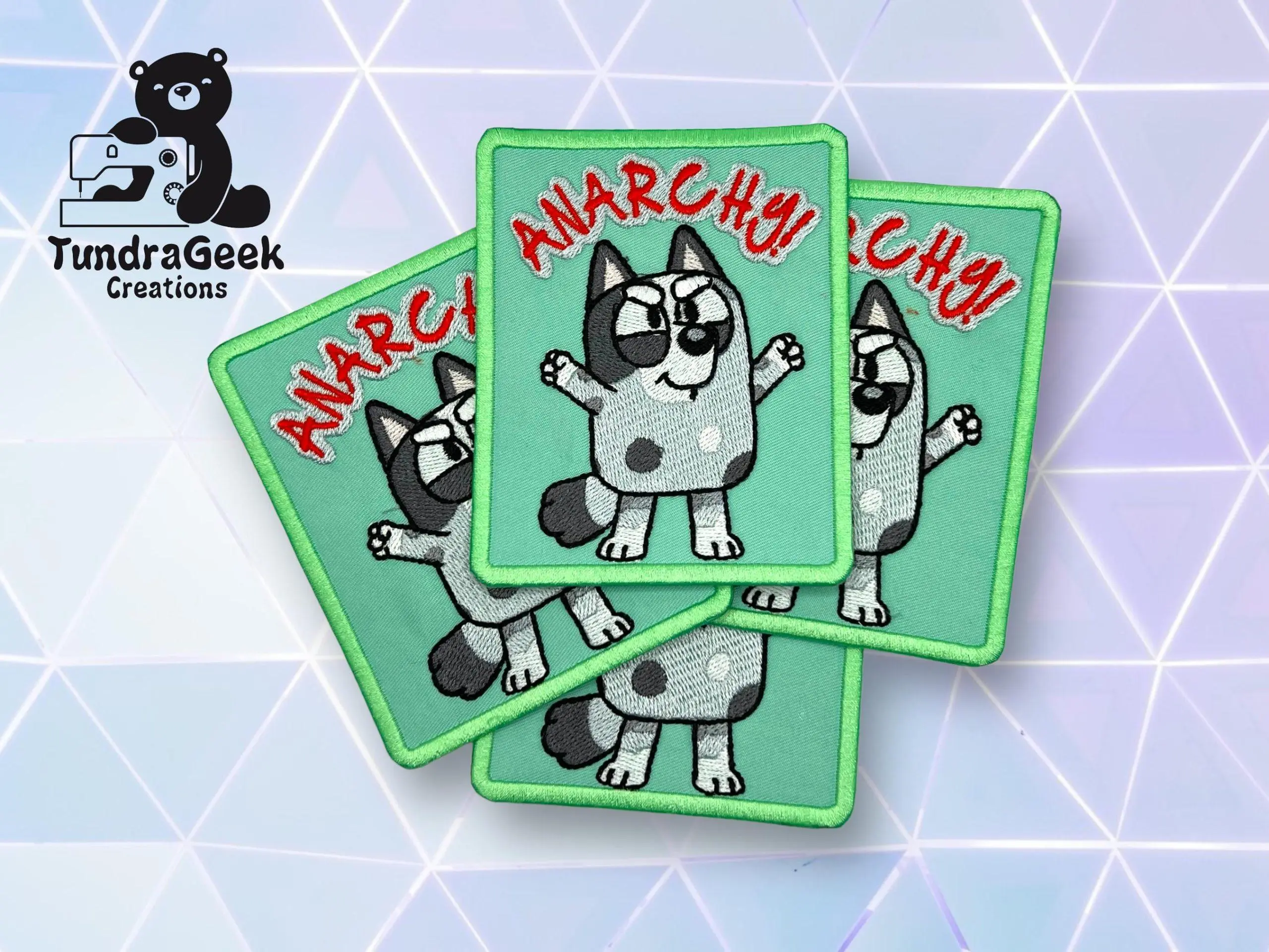 Anarchy Dog Embroidered Sew-On Patch