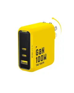 AOHI The Youth PD 100W GaN 3-Port Fast Charger Laptop Fast Charger Type C Power Adapter PPS PD for MacBook Pro/Air, iPad Pro, iPhone 16/15 Pro Max, Galaxy S24 Ultra/Note, Pixel, Steam Deck