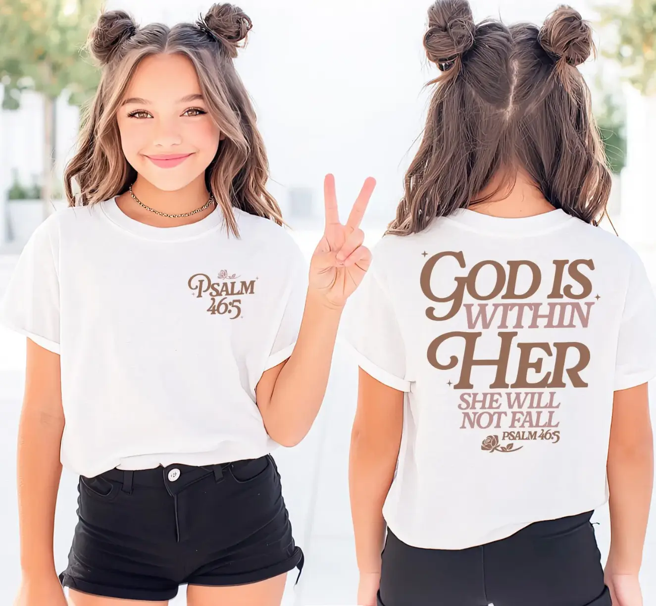 God Is Within Her Psalm 46:5 Shirt , Faith-Based Gift for Women, Christian Streetwear, Religious Cozy Tee, Christian Bible Verse Shirt