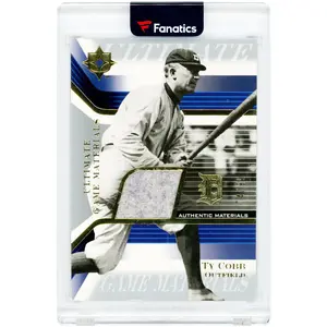 Ty Cobb Detroit Tigers 2004 Upper Deck Ultimate Collection Ultimate Materials Game Used Jersey Relic #GJ-TC #74/99 Card - Fanatics Authentic Certified