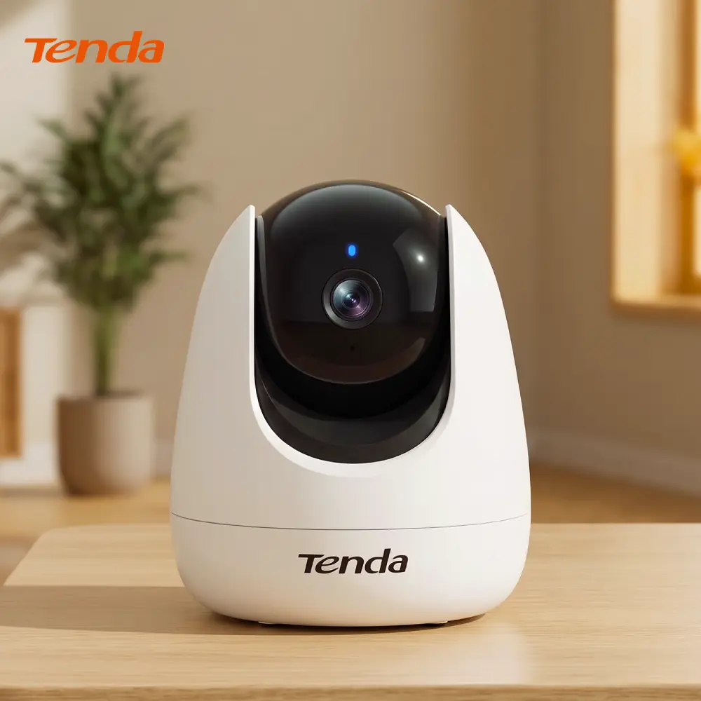 Tenda CP3 Pro 2K Indoor Home Security Camera - WiFi 6, 360° Rotatable Head, AI Adjustable, AI-Powered System, Baby/Pet Detection, 1-Touch Calling, Night Vision, Military-Grade Encryption, No Subscription, Smart Tech, Nursery   Infant  Monitor