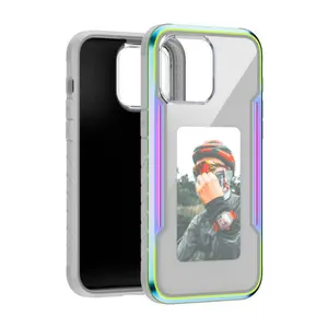 Smart NFC Ink Screen DIY Phone Case, Smart DIY Wallpaper Change Phone Cover, Phone Accessories Compatible with iPhone 16 15 14 13 Pro Max