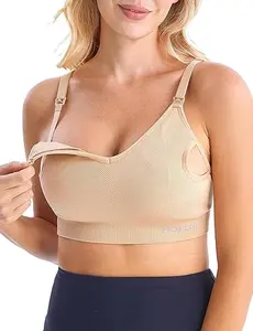 HOFISH Pumping Bra Hands Free Support Nursing & Pumping Bra in One Ultra-Soft Breast Pump Bra All Day Wear