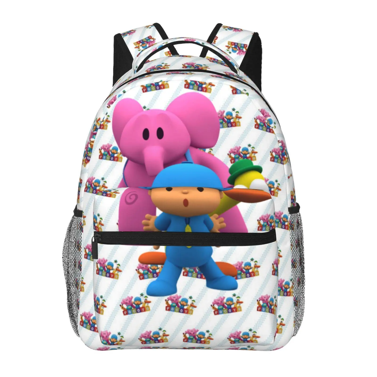 Pocoyo Kids Backpack Pocoyo cartoon Long-Lasting School Daypack Pocoyo kids show Premium Gift for Primary & Middle School Students