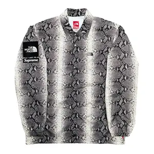 Supreme The North Face Snakeskin Taped Seam Coaches Jacket Black
