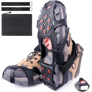 Crampons Ice Cleats, V3 Tungsten Ice Cleats  Shoes and Boots Crampons  Hiking Boots Ice Cleats  Women Men Kids Traction Cleats  Walking on Snow Ice Grips  Fishing, Walking, Running