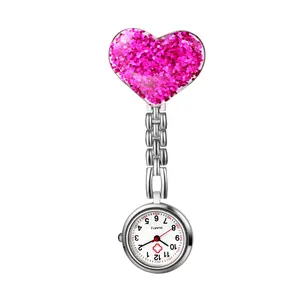 OIDEA Heart Nurse Fob Pocket Watch with Easy Read Dial and Clip for Healthcare Work, Pocket Watches