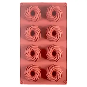 Silicone Vortex Mold, 4 Counts/set Chocolate Candy Pudding Cookie Baking Mold, Baking Tool for Home Kitchen