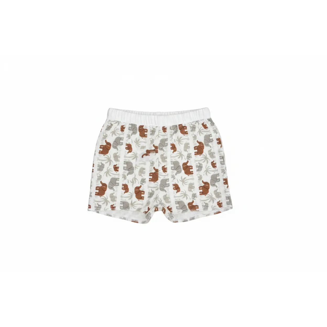 Elephant & Palm Tree Print Baby Shorts – Size 0-3 Months (Gently Used)