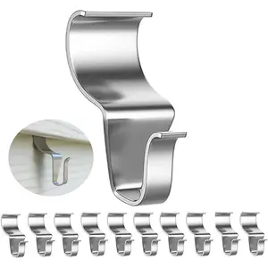 Vinyl Siding Hooks, 10 count  Heavy Duty Stainless Steel Siding Hooks No Hole Vinyl Siding Clips, Multifunctional Outdoor Hook Hangers for  Doorplates Wreaths and Holiday Decorations