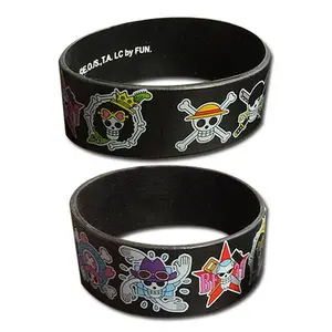 One Piece - Straw Hat Crew Jolly Rogers PVC Wristband
