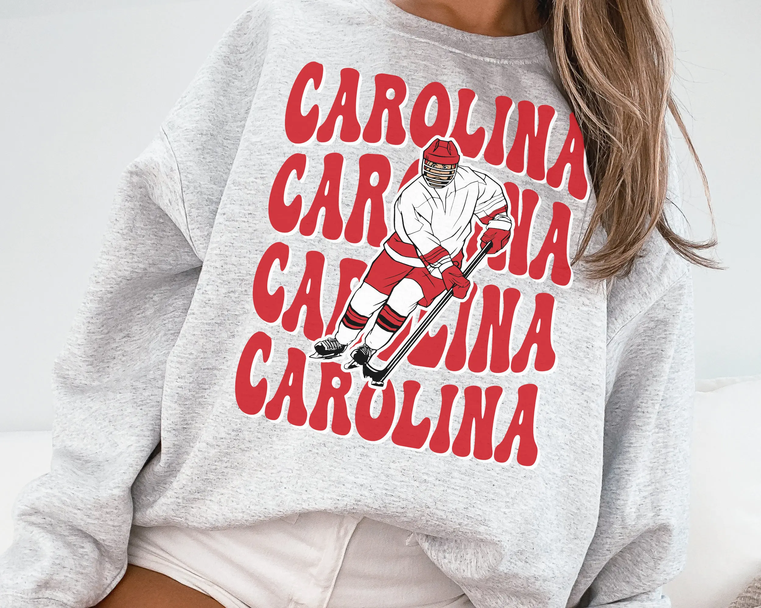 Retro Carolina Hurricane Sweatshirt T-shirt Hurricanes Sweater Hurricanes T-shirt Hockey Fan Shirt Vintage Carolina Ice Hockey