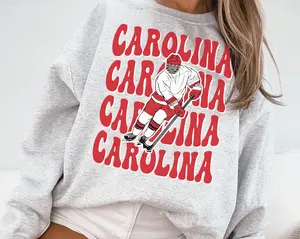 Retro Carolina Hurricane Sweatshirt T-shirt Hurricanes Sweater Hurricanes T-shirt Hockey Fan Shirt Vintage Carolina Ice Hockey