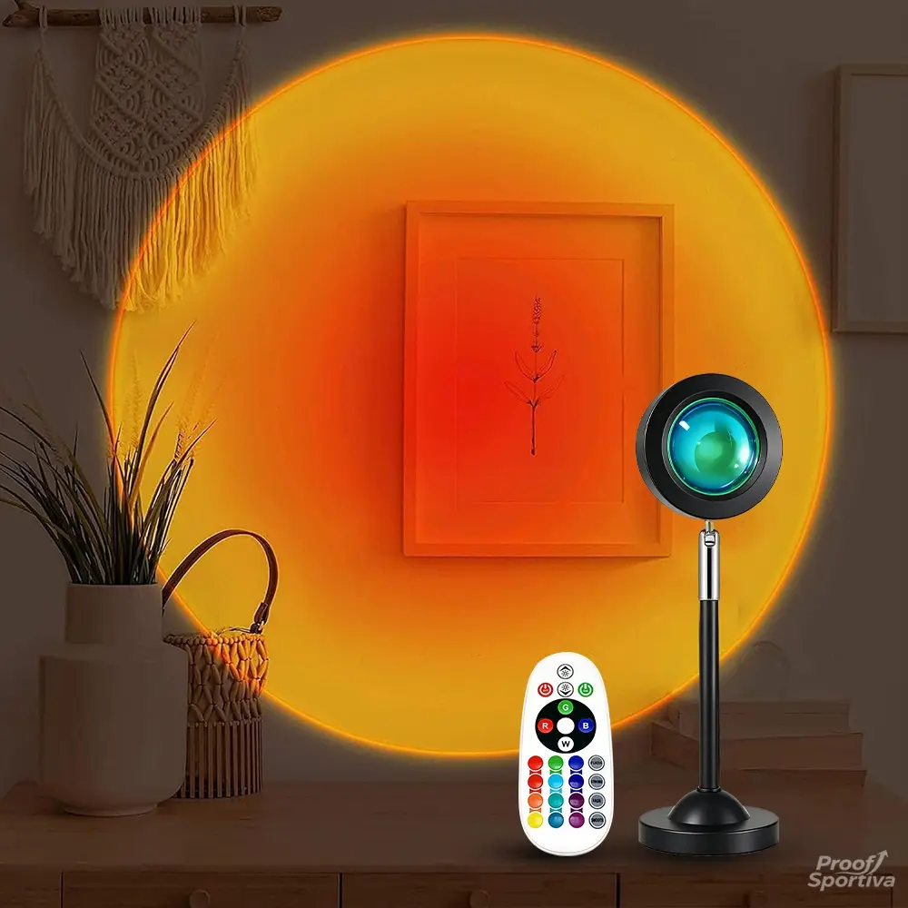 Projector Night Light 16 RGB Colors Remote Control Ambient Light for Home Decor Bedroom Living Room