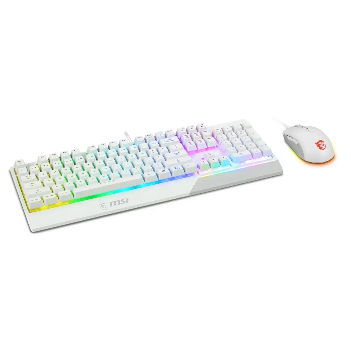 MSI Vigor GK30 Combo with Gaming Keyboard + Clutch GM11 Mouse, White