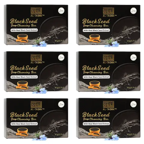 Black Soap Body Wash - 90g All Natural Non-Toxic Cleanser with Real Black Seed Extract, Gentle Daily Care Hydrating Moisturizer for Sensitive Skin, Acne Treatment, Radiance Boost