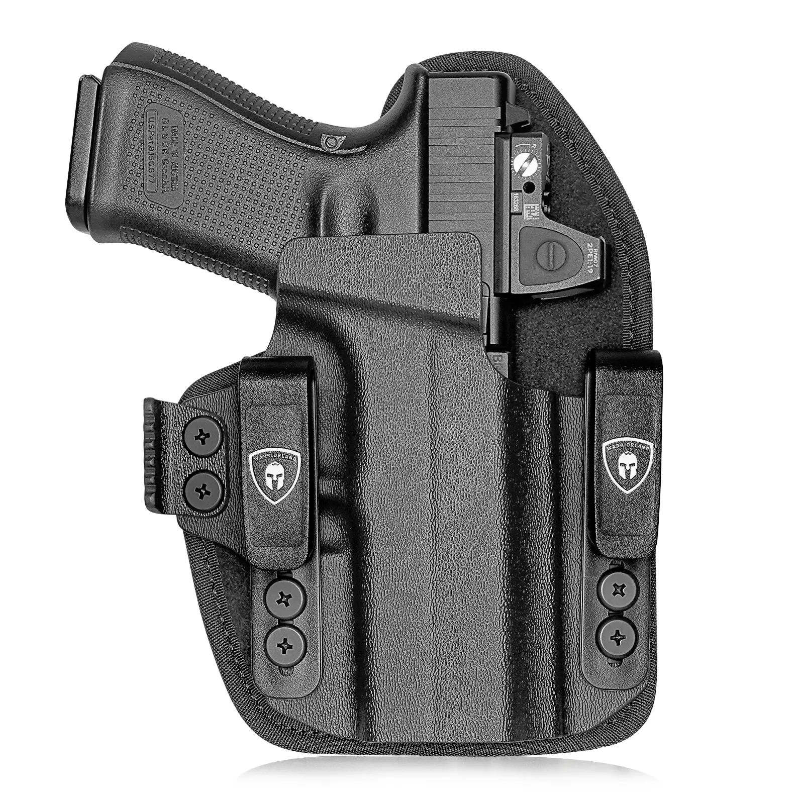 WARRIORLAND Universal Hybrid Kydex Holster Fit over 100 Models, Fit G17 G19, Glock 17 Gen 6， Glock 45 Gen 6，Taurus G2C G3C, Sig P365XL P320, Springfield 1911 XD45, W/Claw,Not fit Light/Laser,Right Hand, Competition
