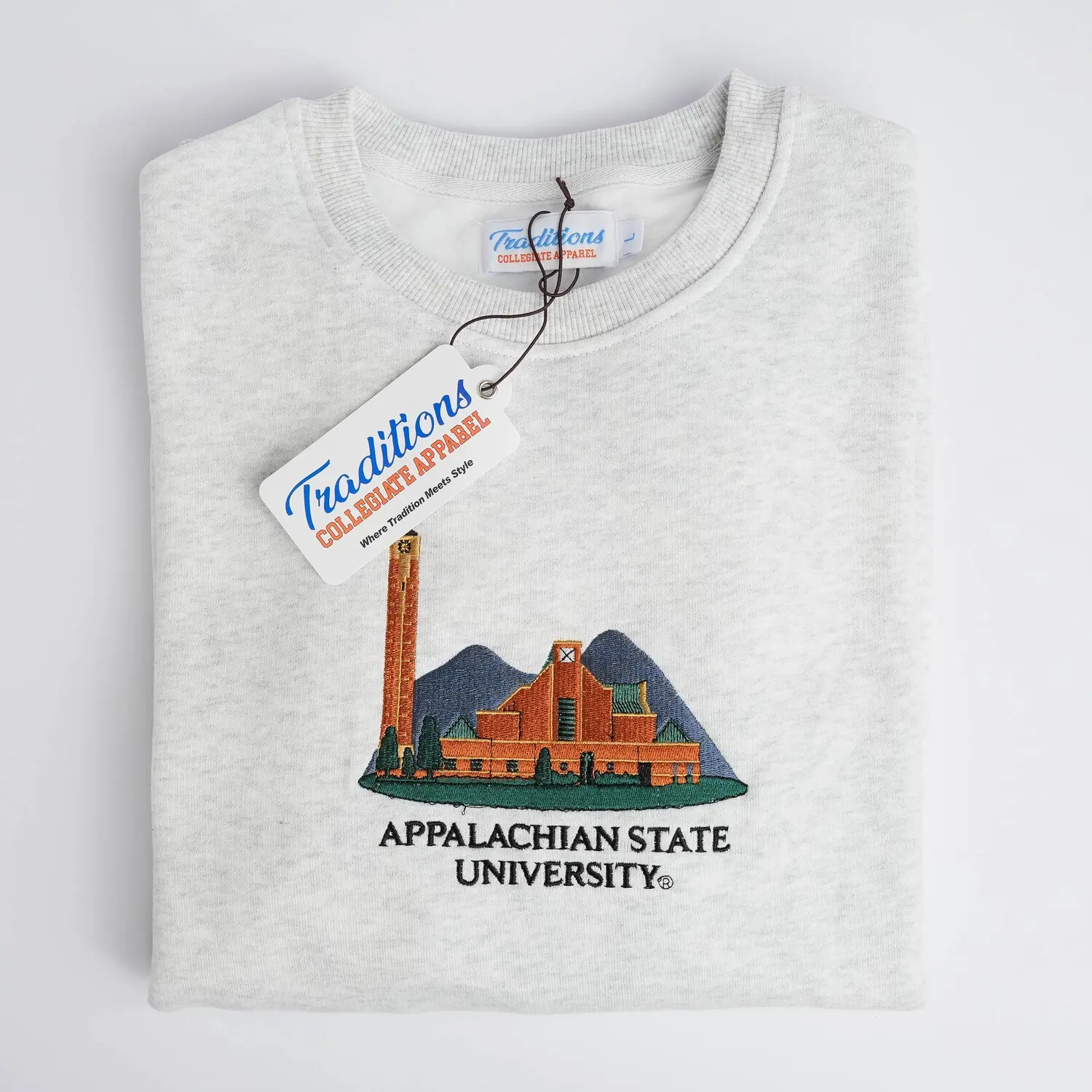 Appalachian State University Crewnecks, Embroidered Sweatshirt