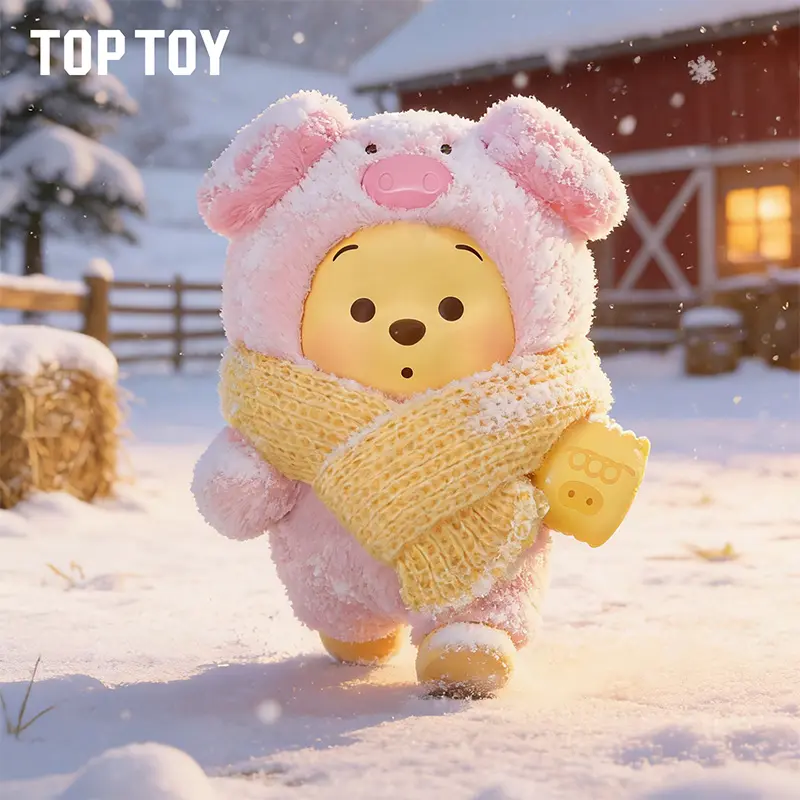 TOPTOY Winnie the Pooh Pastoral-Themed Plush Blind Box - Blind Bag Collectible Item, Cute Animal Toys Set, Desk Decor, Ideal Holiday Gift for Winnie Fans