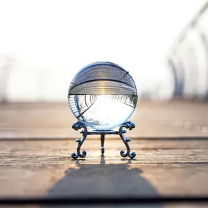 60mm Sparkling Clear Crystal Ball with Stand Handcrafted Photography Prop for Magical Shots Elegant Home & Party Decor for Women