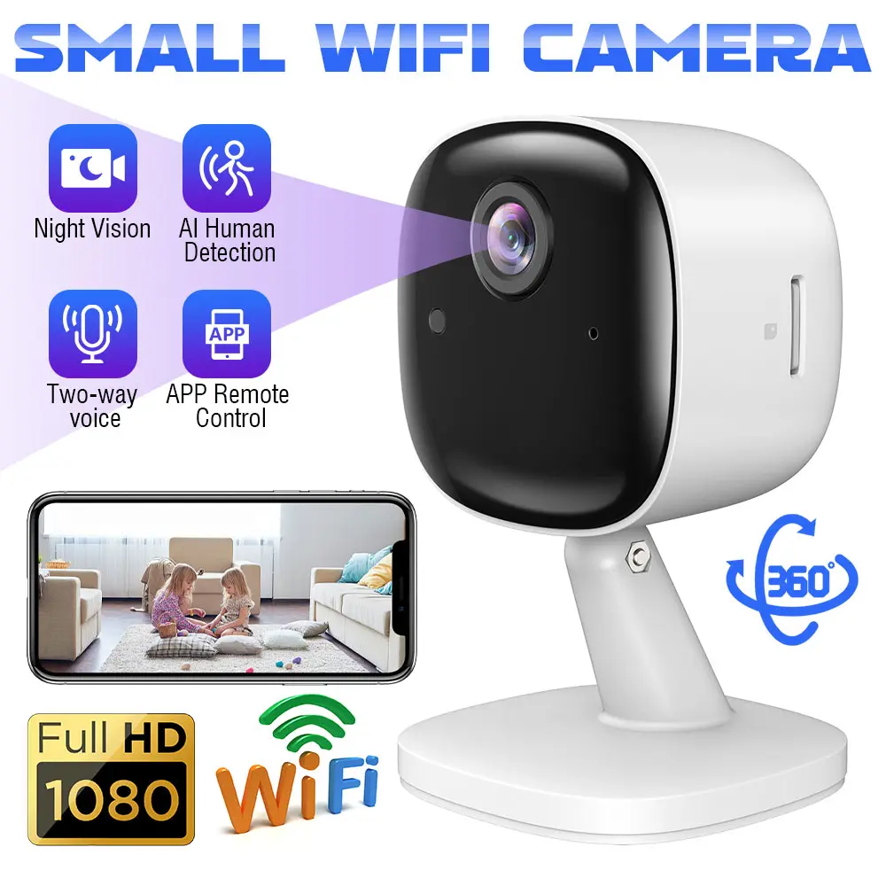 【DealsForYouDays】1080P HD Wi-Fi Home Security Camera Monitor - Infrared Night Vision, 2-Way Audio, APP Remote Viewing, Motion Detection Alerts, Multi-User Access, SD Card & Cloud Storage Options (Security Cameras & Systems)