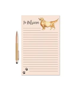 To-Retrieve Notepad, Watercolor Notepad, Dog Notepad, Golden Retriever Notepad, Dog Lover Gift, Writing Pad, To Do list pad, Cute Desk Note