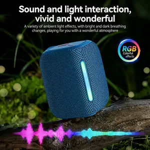 Portable Bluetooth Speaker, IPX7 Waterproof Wireless Speaker with RGB Lights, 5.2 Bluetooth, Deep Bass, 360° Surround Sound, Long Battery Life, Support TF Card/AUX/USB, for Outdoor, Home, Party, Camping