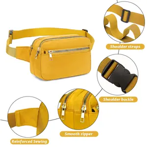 Women's Solid Color Large Capacity Fanny Pack - Crossbody Convertible, Roomy for Essentials, Sports Style, Multiple Colors, Great Gift for Outdoor Fun, Crossbody Bag