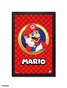 Super Mario™: 3D Port Mario Gel-Coated Framed Print (11x17)