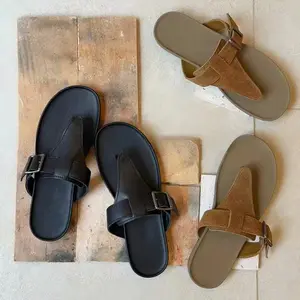 Casual toe-post flip-flops for summer outdoor wear—versatile, flat and comfortable, soft sole, open-toe slides ideal for vacations Footwear Walking Shoes Women Closed Active Girl Parent Classic Buckle Decor Design Design Breathable Rubber Lightweight Lig