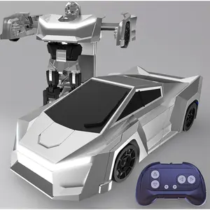 2-in-1 Transformable RC Car & Robot: One-Key Deformation, 360 °   Stunt & Auto Mode. 2.4GHz Remote with LED Lights, 60+ Min Playtime. High-Tech Gift for Kids, Boys & Girls