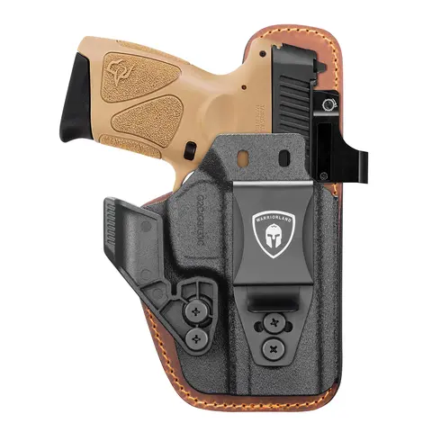 Right Handed WARRIORLAND IWB Hybrid Belt Holster with 1.75" Metal Clip, Kydex Shell, Retention Click for Taurus G2C-G3C-G3-G2s-GX4-PT111 G2-PT140 G2 - Optic Cut, Comp Thread Ready, Sweat Guard, Adjustable Ride Height, Cant, Concealment