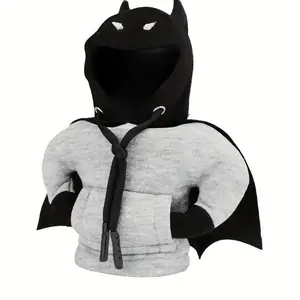 Creative Hooded Cape Sweatshirt Car Gear Shift Cover, Pure Cotton, Dust-Proof, Perfect Small Gift for Friends, Unique Design