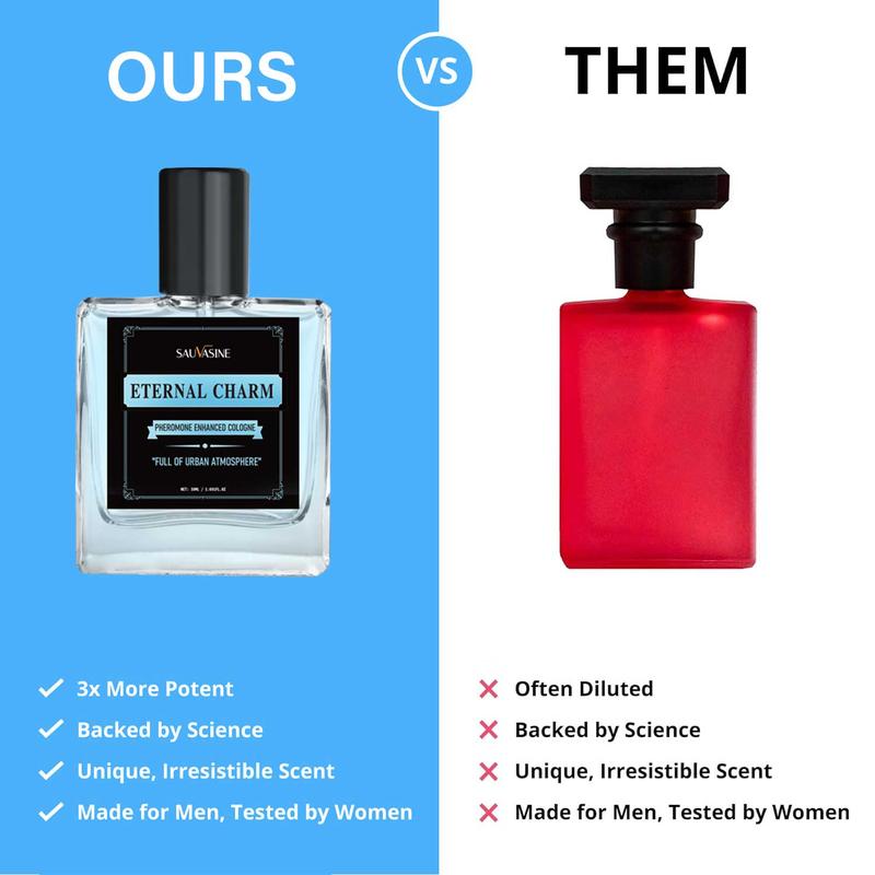 3.4 Fl oz SAUVASINE ETERNAL CHARM Cologne for Men, Pheromone Cologne for Men,Perfume Para Hombre, Men's Aftershave Scent with Elegant Blend Formula Invigorating Fragrances