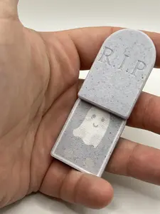 Tektonix Halloween Sliding Magnetic Fidget Toy - 16 Neodymium Magnets & 3D Printed Plastic - Tactile Feedback & Handmade in USA - Compact 54mm x 30mm x 10.4mm - 15g - Customizable Color Options - Stress Relief Fidgeting