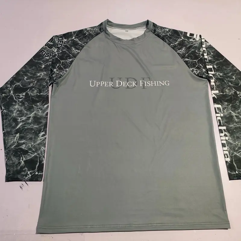 Upper Deck Custom Sublimation Quick Dry Fishing Shirts UV Protection Long Sleeve