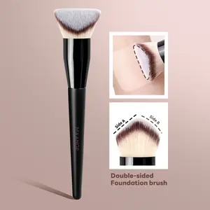 MAANGE 1pc 3D Foundation Brush, Double-sided Foundation Brush, Kabuki Brush Synthetic Professional Makeup Brush Face Makeup Brush Liquid Blending Mineral Powder Buffing Stippling Makeup Tools, Gift for Women & Girls
