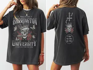Barrington University Double Side Sweatshirt, The Ritual T-Shirt, Dark Romance Book Club Smut Shirt – Fantasy Reader Apparel for Book Lovers