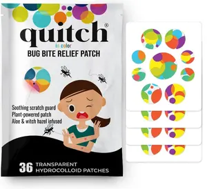 Quitch Mosquito Bite Itch Relief Patch, After Bite Insect Bite Treatment, Anti Itch Cream Alternative, Insect Bite Relief, Cruise, Travel and Camping Essential for Kids