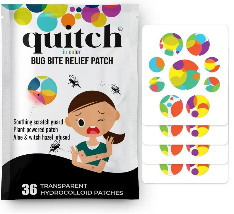 Quitch Mosquito Bite Itch Relief Patch, After Bite Insect Bite Treatment, Anti Itch Cream Alternative, Insect Bite Relief, Cruise, Travel and Camping Essential for Kids