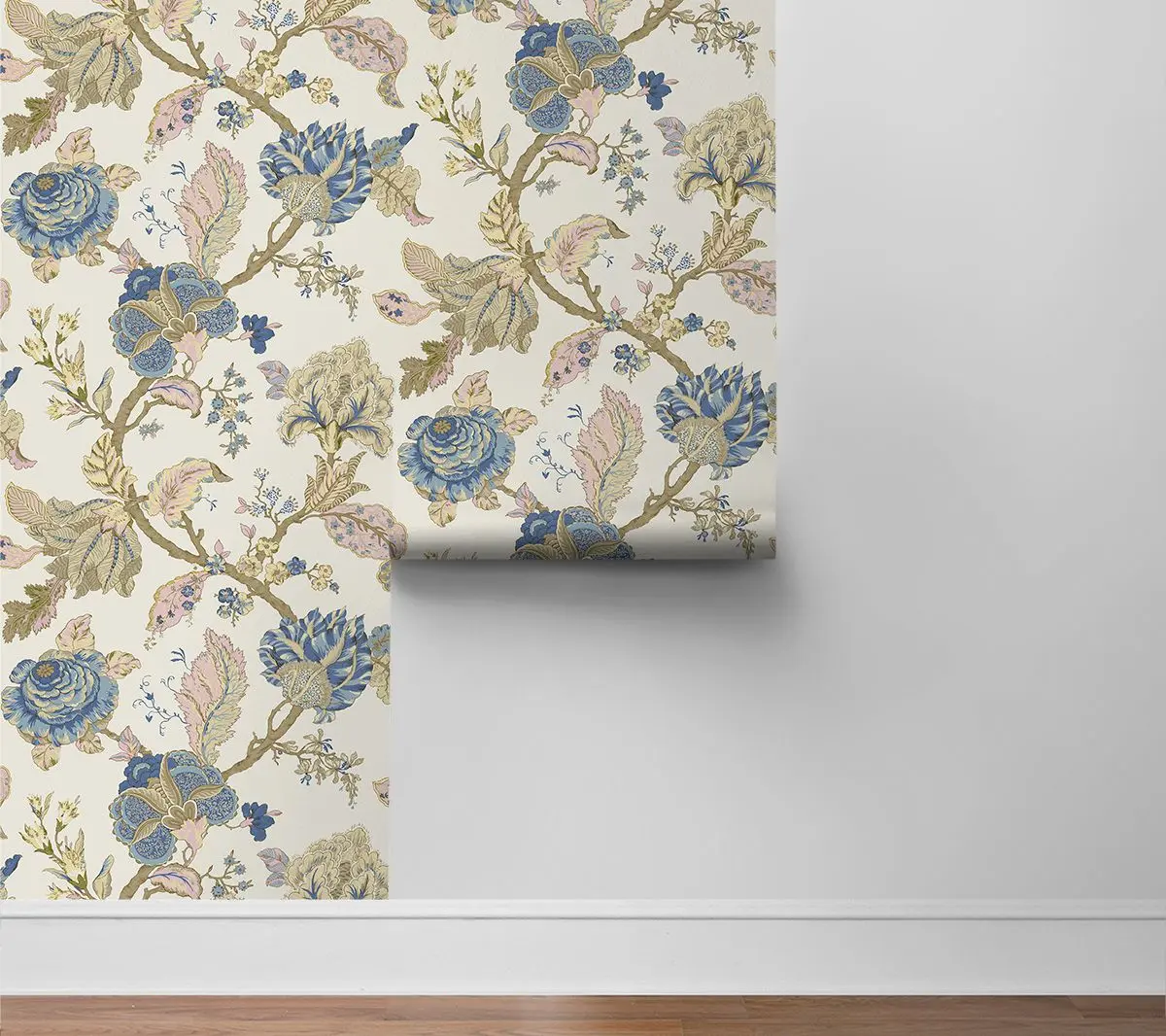NextWall Kianna Jacobean Floral Peel and StickWallpaper